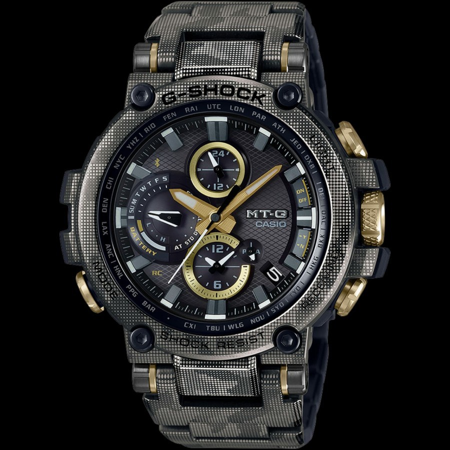 Jam Tangan Pria Casio G-Shock / GShock MTG-B1000TCM dot Camo Stainless