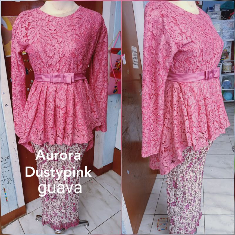 COD REALPICT KEBAYA AURORA PENGUIN KEBAYA MODERN WISUDA Bridesmaids seragaman kebaya-ATASANSAJA PINKGUAVA