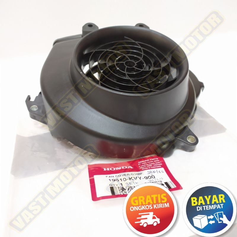 ( 100% ORI HONDA ) TUTUP KIPAS BEAT KARBU - SCOOPY KARBU - SPACY KARBU 19610-KVY-900 COVER KIPAS AHM