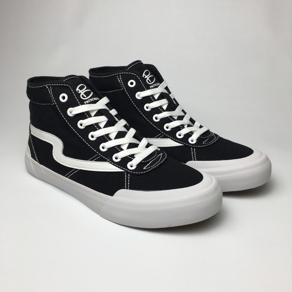 Patrobas New Ivan High Black White Original Sepatu Sneakers Casual Shoes Hitam Putih Pria Wanita