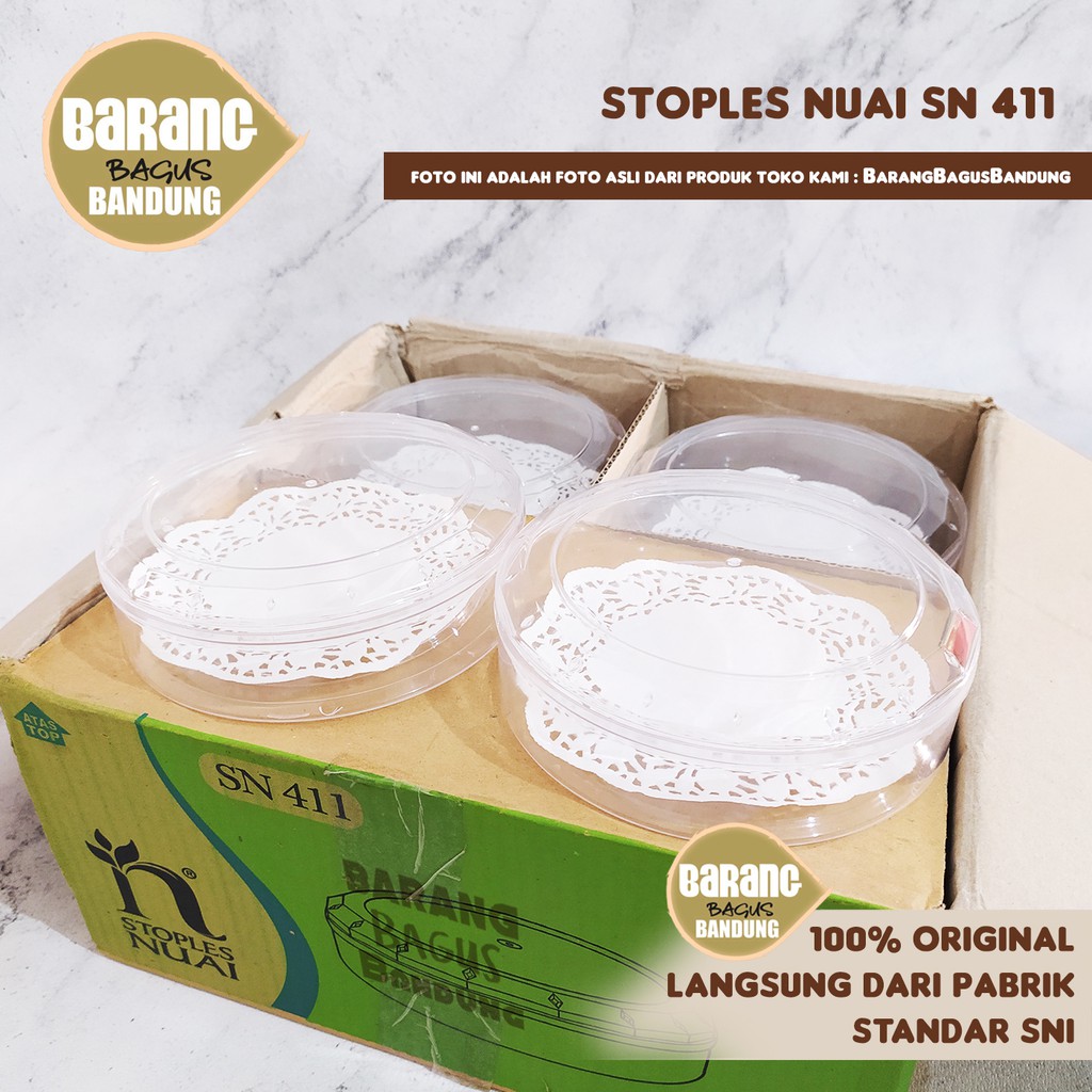 Toples/Wadah Kue Mika Bening Bundar - Nuai 411