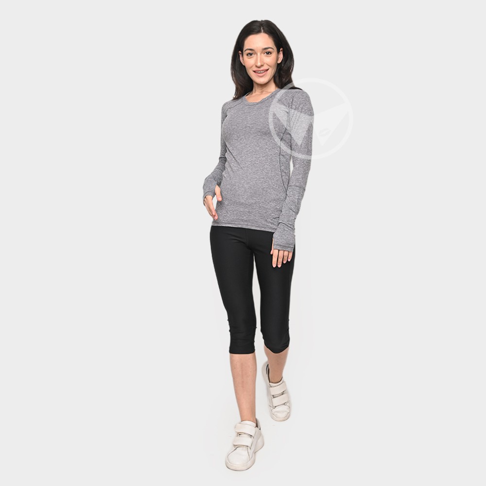 The-Fahrenheit Hill Gottex Scuba Active Trimmed Long Sleeve Tee - Grey