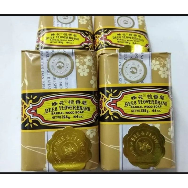 SABUN TAWON 4 pcs ORIGINAL IMPORT CHINA BEE FLOWER BRAND 1 KOTAK - sabun RRC murah