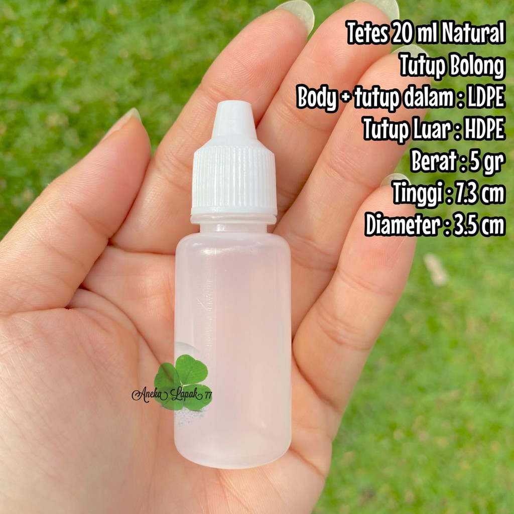 Botol Tetes 20 ml TUTUP BOLONG botol vitamin tetes essens