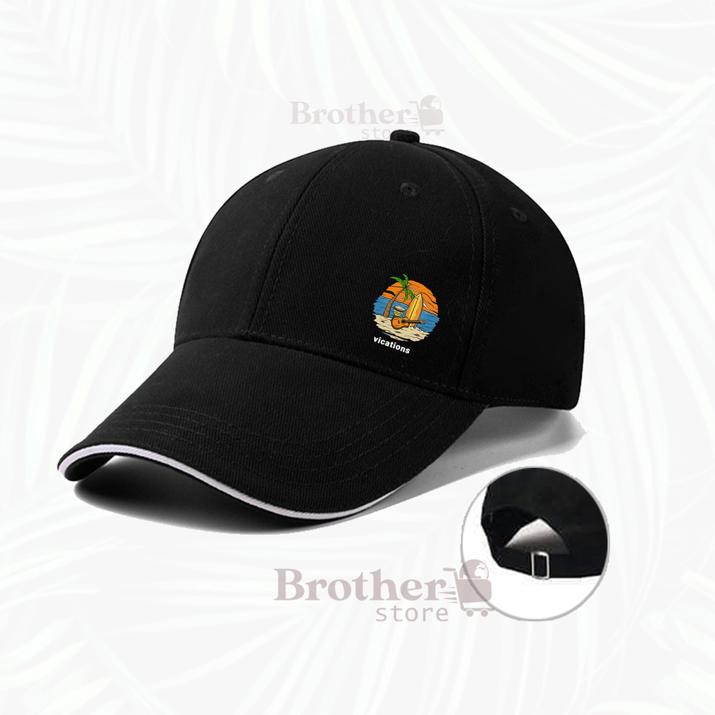 BROTHERSTORE Topi Baseball Distro Articlel vications Topi Baseball List print hitam Premium