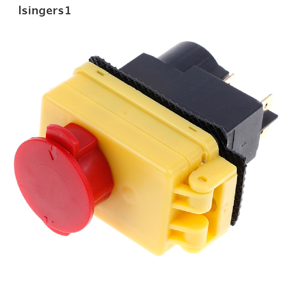 (lsingers1) 1pc Saklar start stop 250V 16A IP54 Tanpa Tegangan Dengan stop Darurat