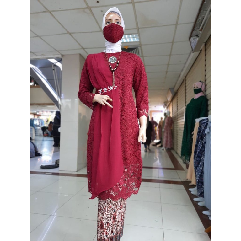 ATASAN AJA Tunik Brukat tunik brukat selendang tunik pesta brukat pesta kebaya wisuda kebaya