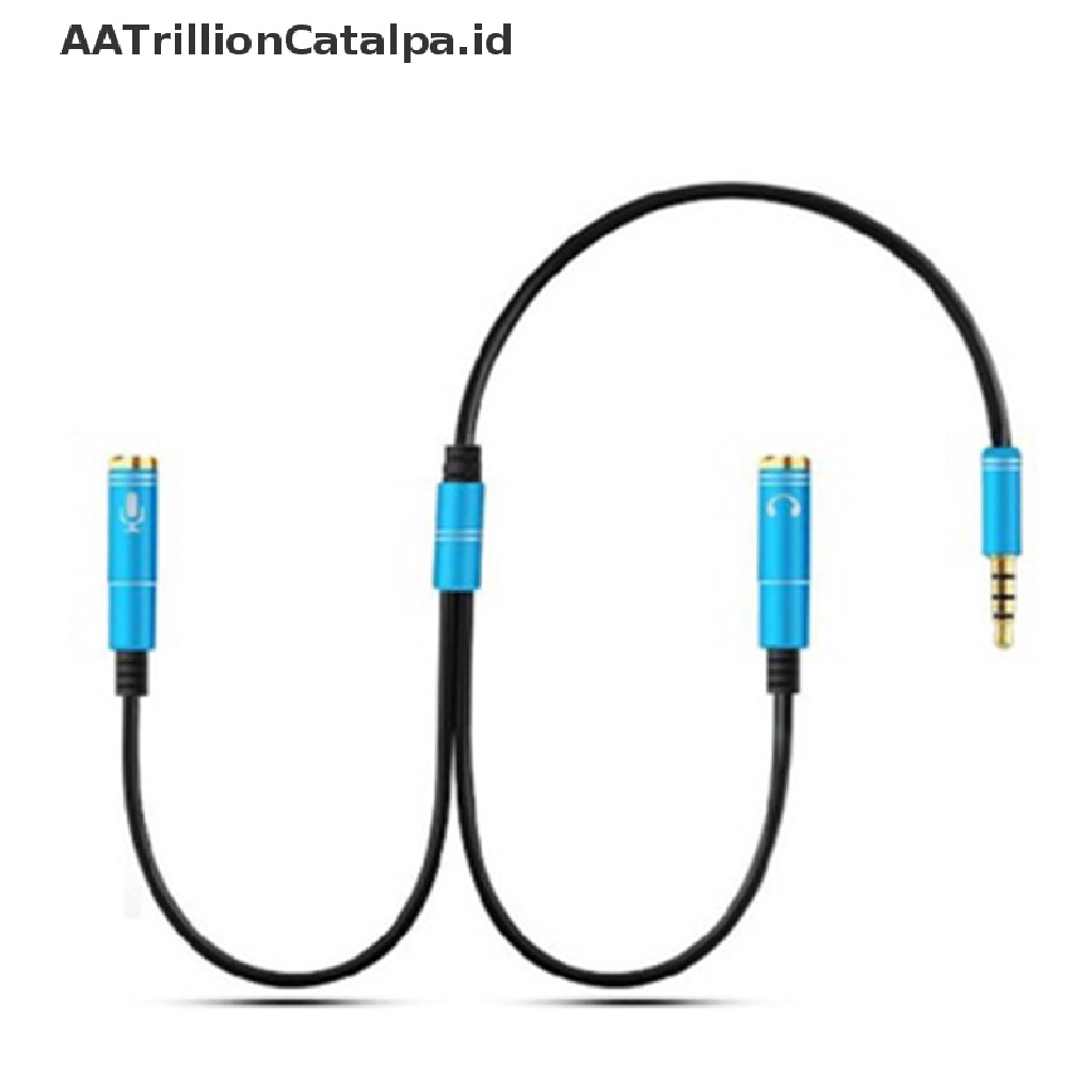 Aatrillioncatalpa Kabel adapter splitter jack audio 3.5mm Untuk headphone / mic