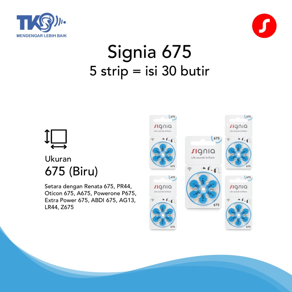 5 ROLL BATRE ALAT BANTU DENGAR SIGNIA 675