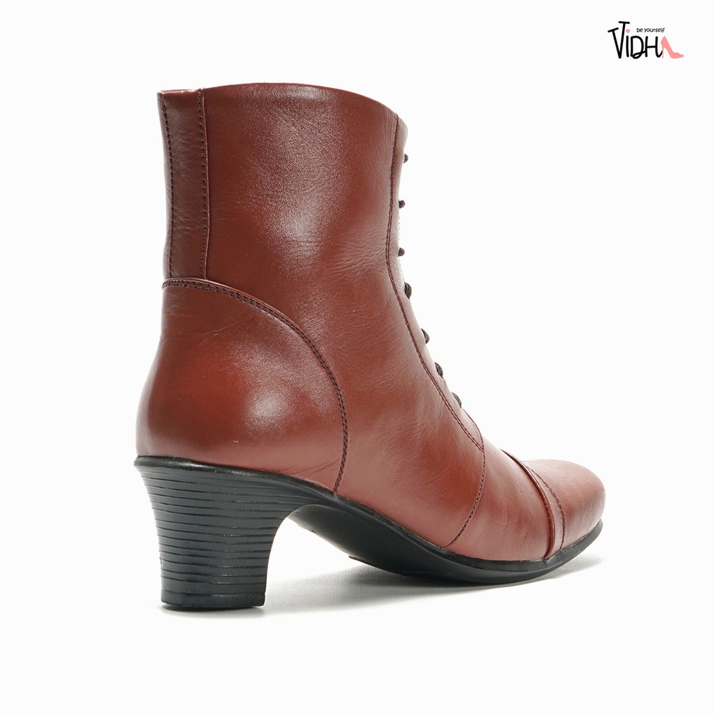 Sepatu Boot Wanita High Luxury Kulit Asli Boots Premium Vidha BV2002