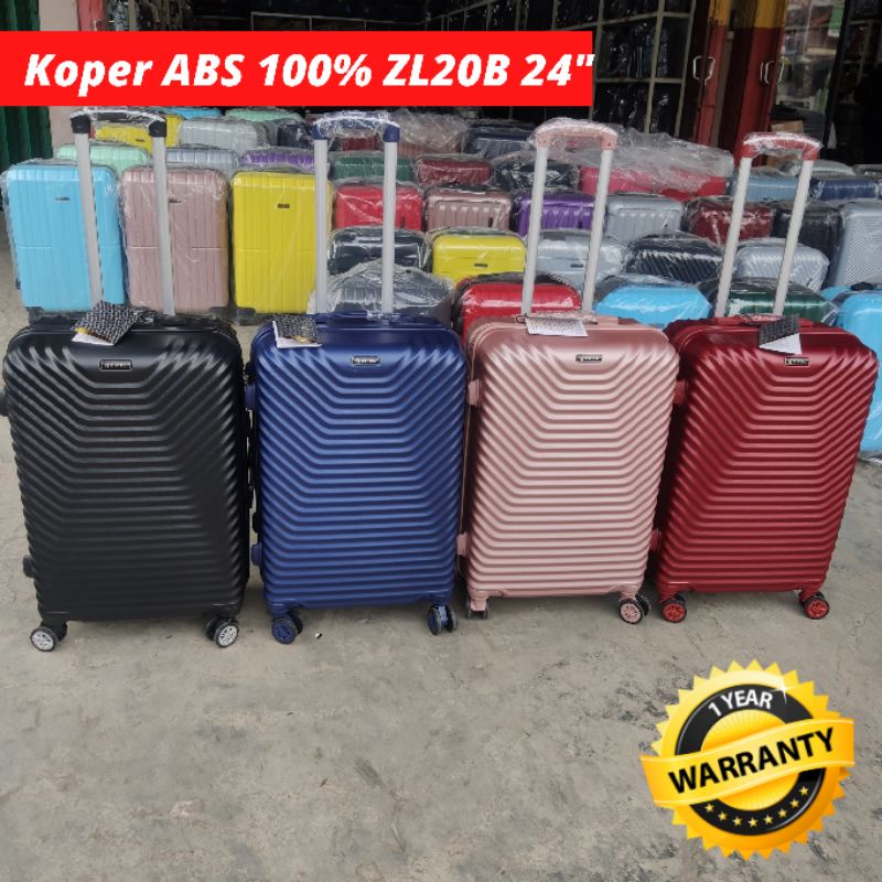 One Colour Set Koper ABS 100% ZL20B 24&quot; GARANSI 1 TAHUN koper murah koper polo koper kuat koper fiber koper plastik