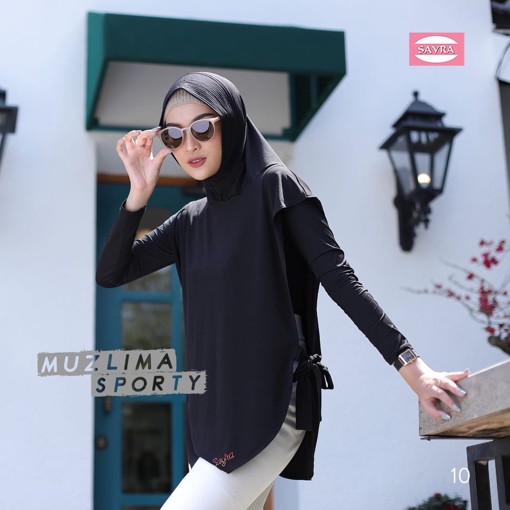Jilbab Instan Bergo Muzlima Sporty Ori Sayra SAYRA1-HITAM