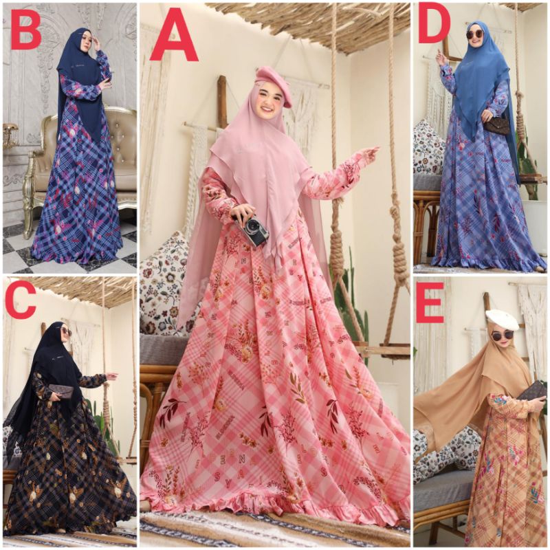 ZAZEYA SYARI / ORIGINAL EL.DEENA SYARI  BY KANAYA SYARI / SET KHIMAR