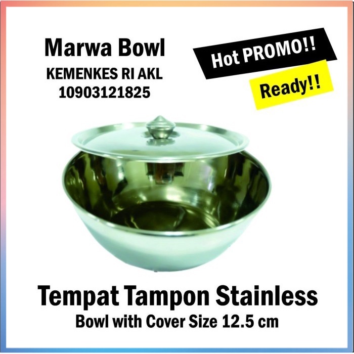 Sponge Bowl Stainless Steel / Kom Tutup / Wash Bowl Medis