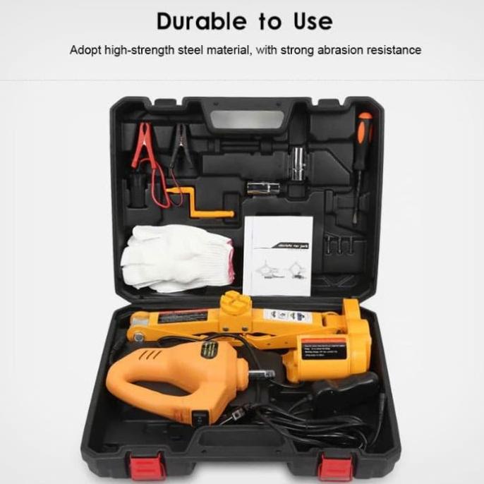 Set Dongkrak Mobil Elektrik Electric Car Jack 2 Ton Set Pembuka Baut