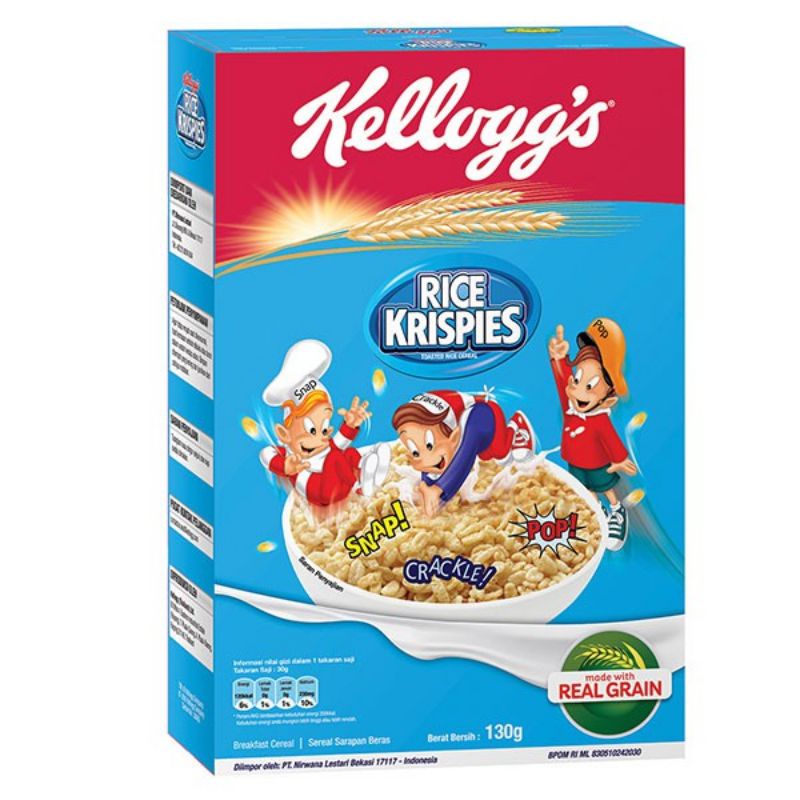 Jual Termurah Kellogs Rice Krispies Cereal 130 Gram Sereal Kelloggs Sereal Sarapan 