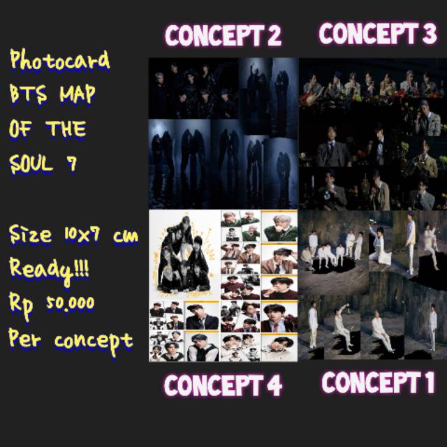 PHOTOCARD BTS MAP OF THE SOUL 7 READY STOCK