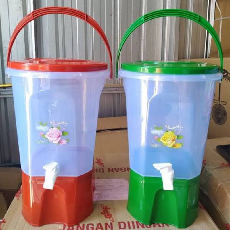 promo tempat air minum kran plastik /dispenser  air murah 9 liter