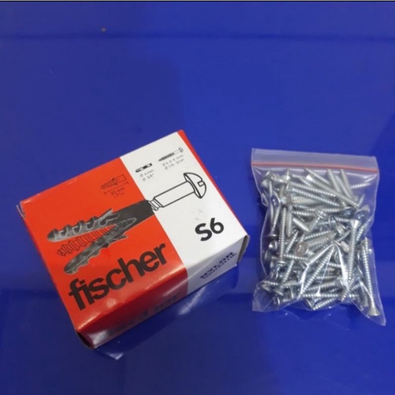 fischer s6 + skrup 100 pcs