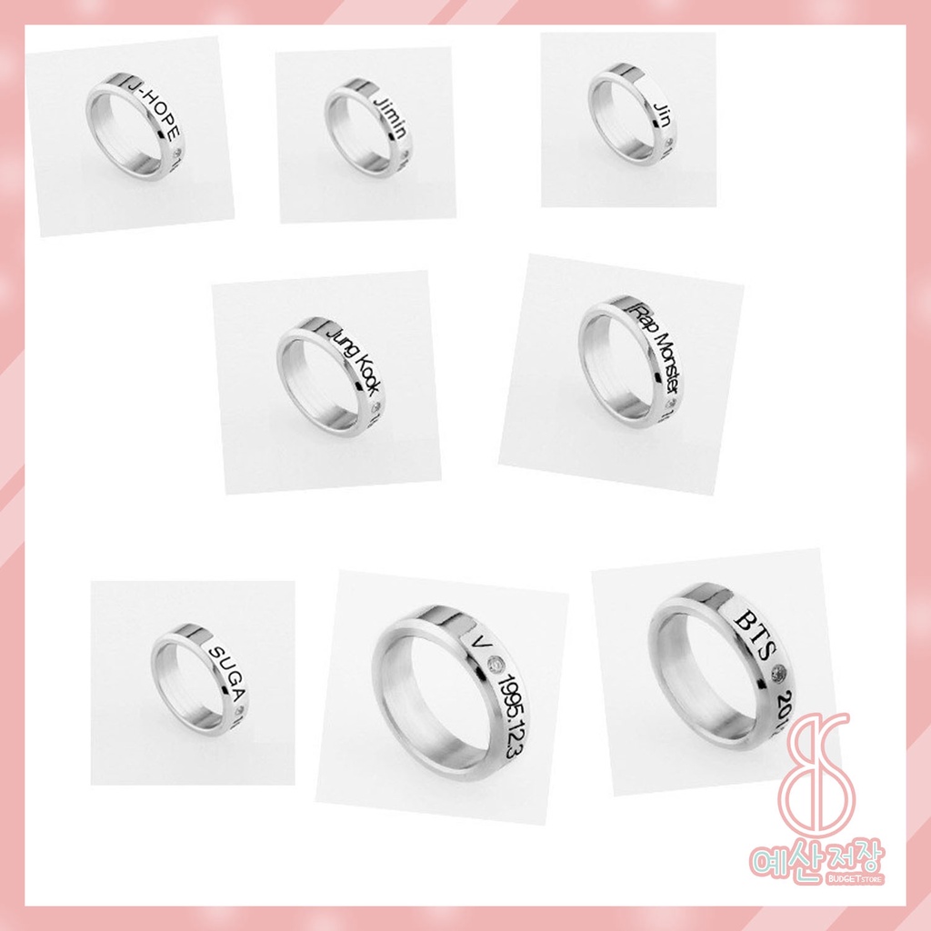 [BS] BISA COD Cincin Kpop BTS BT21 Ring Kalung Liontin Stainless Steel - KP248