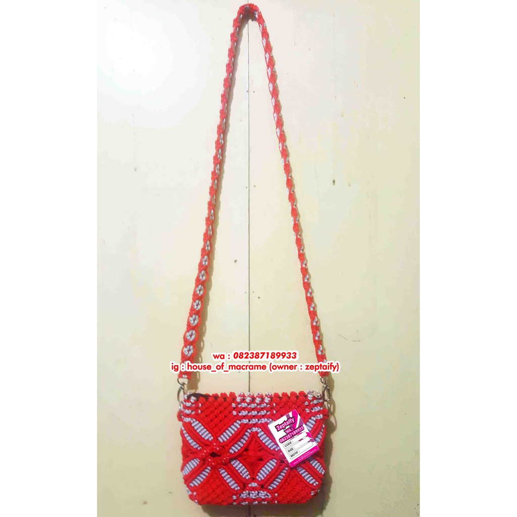 Tas Tali Kur Motif Kemiri Sling Bag