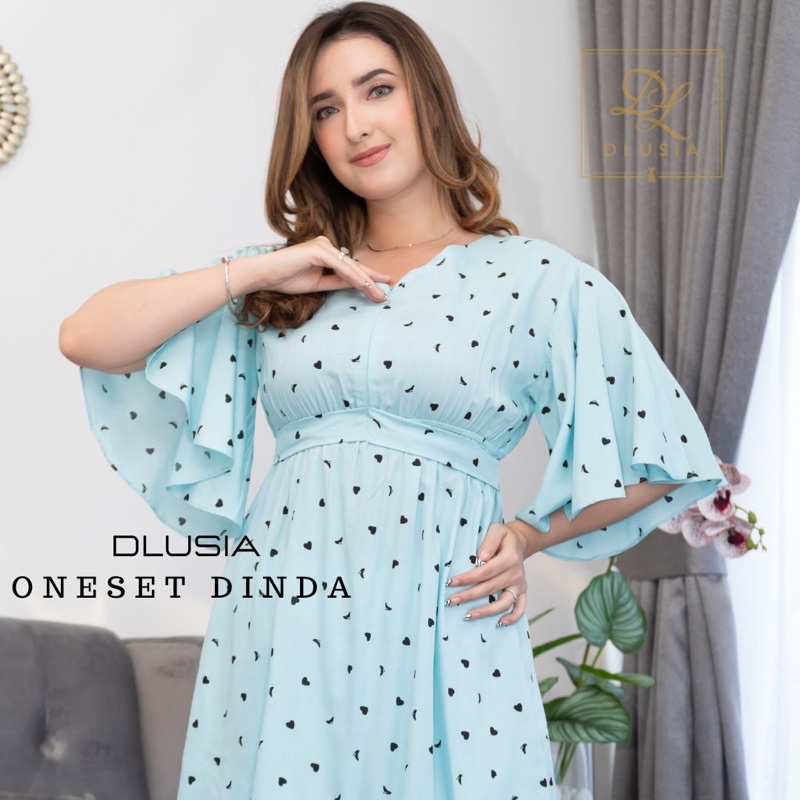 Daster Arab Setelan DLUSIA DINDA One Set Rayon lengan Lonceng Kekinian