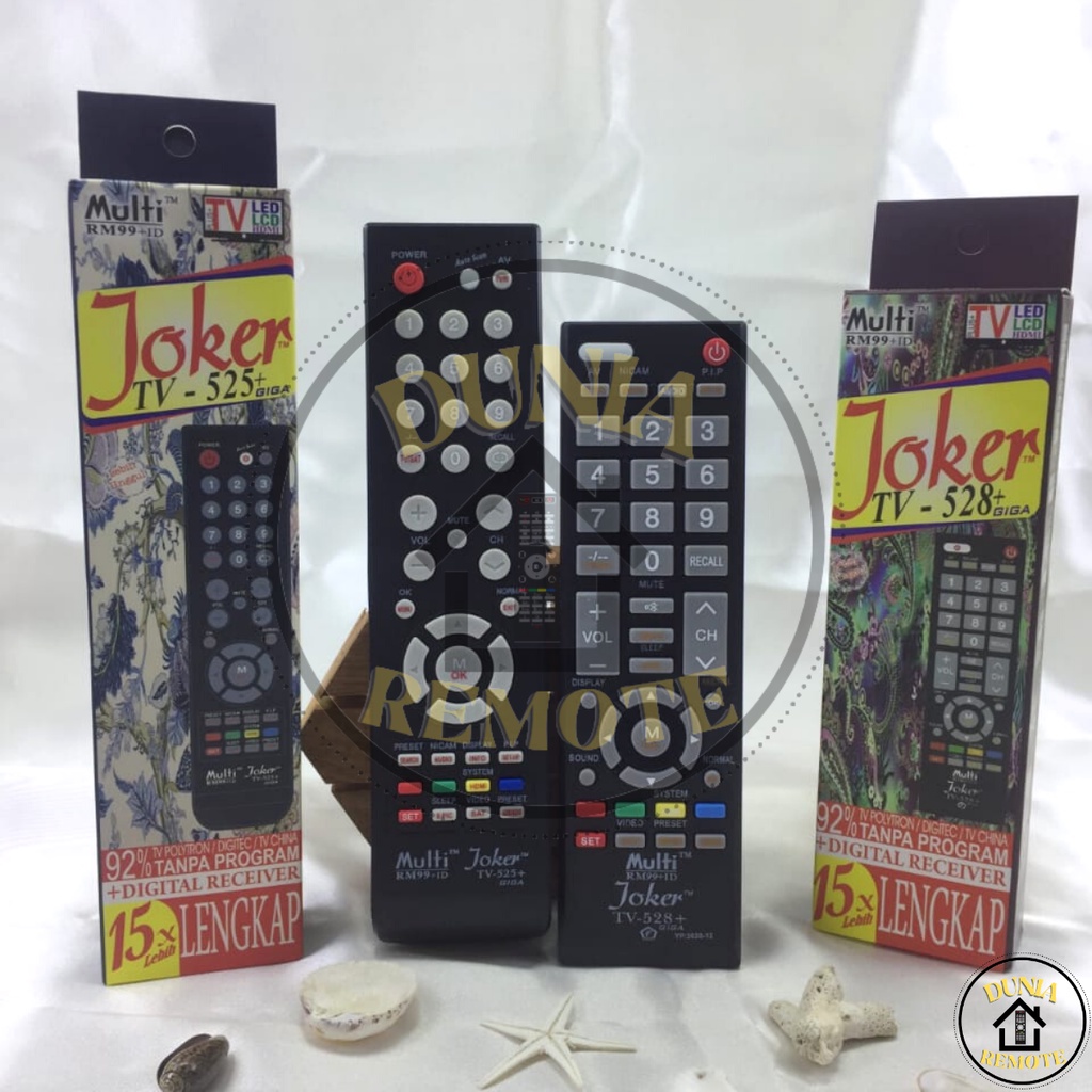 Remot Remote TV Multi LCD LED +Digital Receiver Joker 3 Angka  (dikirim stok yg ada)