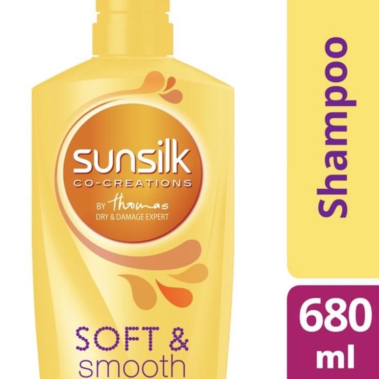 ♠ Sunsilk Shampoo Soft & Smooth 680ml / Sunslik Botol Kuning 680 ml ✲