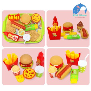 Mainan Simulasi Makanan Hot Dog Hamburger Fast Food Gaya Mainan Simulasi Makanan Hot Dog Hamburger Fast Food Gaya