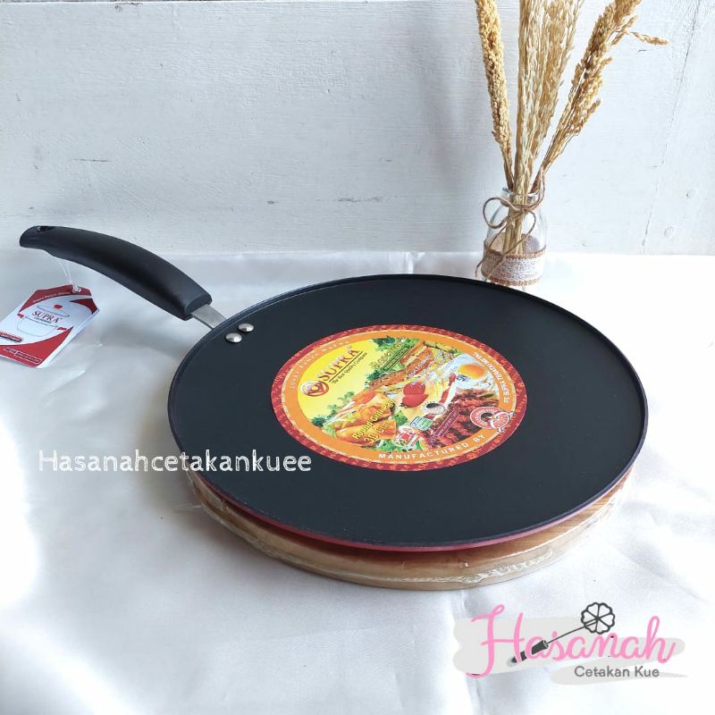 Teflon Round grill pan supra 30cm - wajan kebab - wajan bulat datar