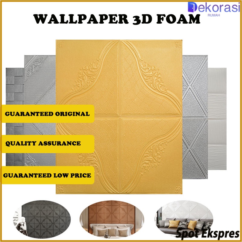 【Cheapest】Wallpaper Dinding 3D Foam 70x70 cm Walpaper 3D Brick Bata Wallfoam 6MM