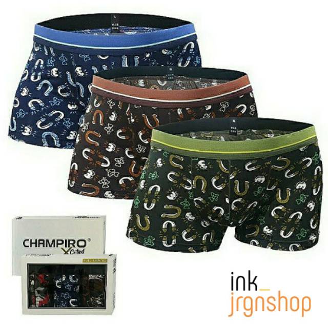 CELANA DALAM PRIA (1 BOX ISI 3 PCS) / CELANA BOXER PRIA / CD PRIA CHAMPIRO