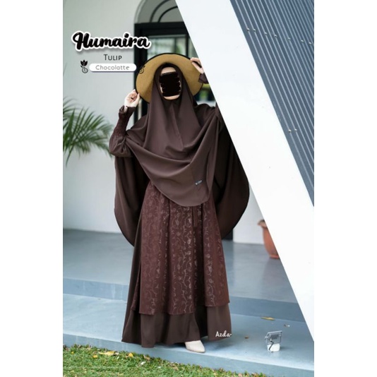 HUMAIRA EID SERIES GAMIS SET BY AZDA (GAMIS KHIMAR CADAR) BAYAR DITEMPAT BISA COD