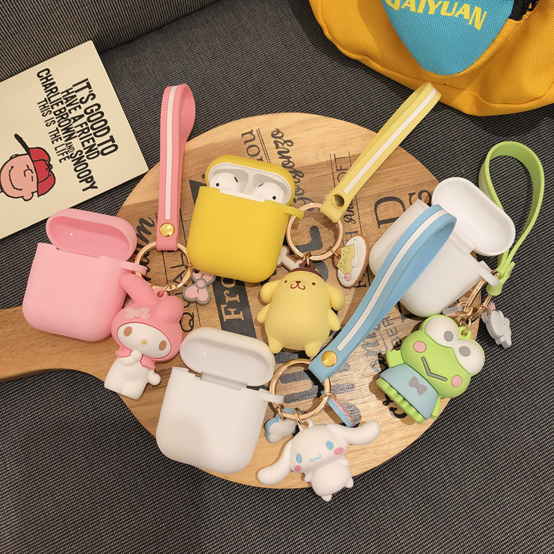 【Ready stock】3D Cartoon Candy colors AirPods pro 1 2 Earpod Bluetooth Earphone Apple Silicone TWS i9s/i10/i11/i12/i13 Protective Case with Hanging rope