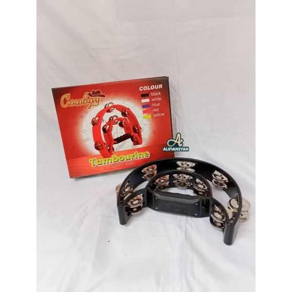 tamborin cowboy tambourine double ring kecrekan original