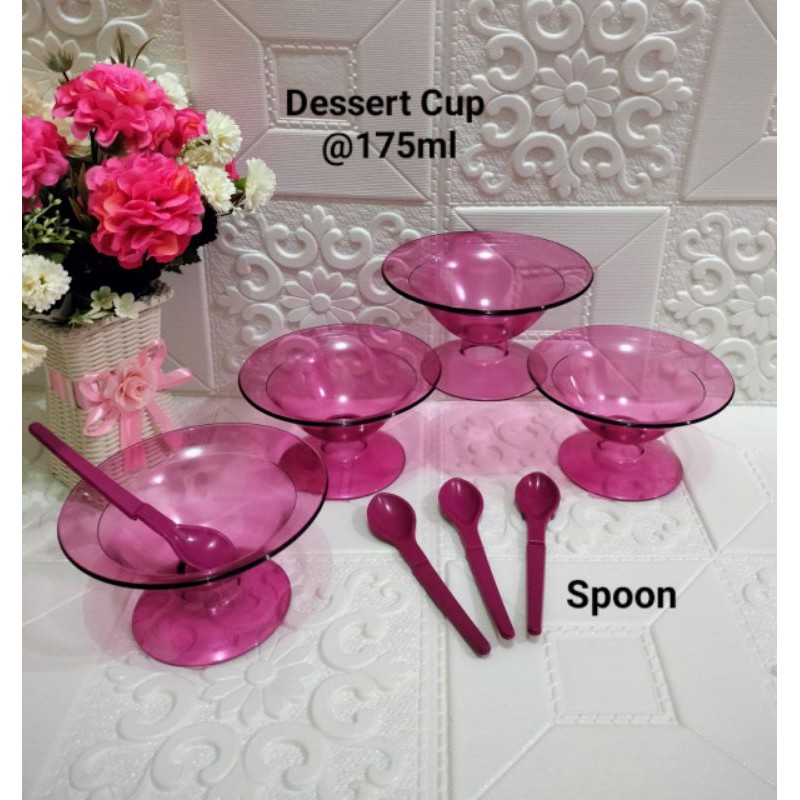 Dessert Cup / Tempat Puding / Hang On Spoon /Sendok kecil /sendok es buah