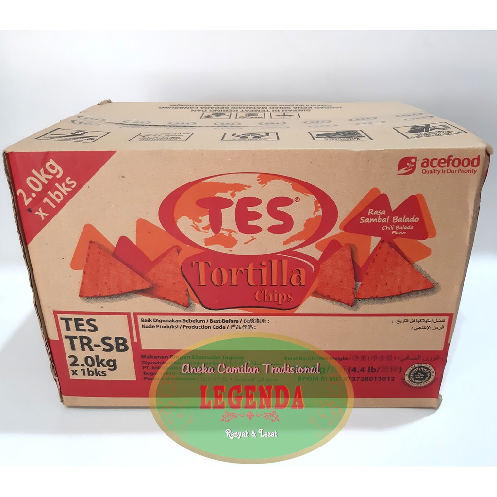 

Keripik Tortilla Tortila Chips rasa Sambal Balado TES 2Kg