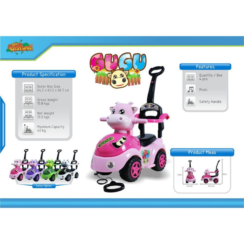 ZEZY/YOTTA TOYS GUGU/MOBIL DORONG ANAK/MOBIL DORONG MURAH/MOBIL DORONG DORONGAN BESI/ADA MUAIC NYA/M