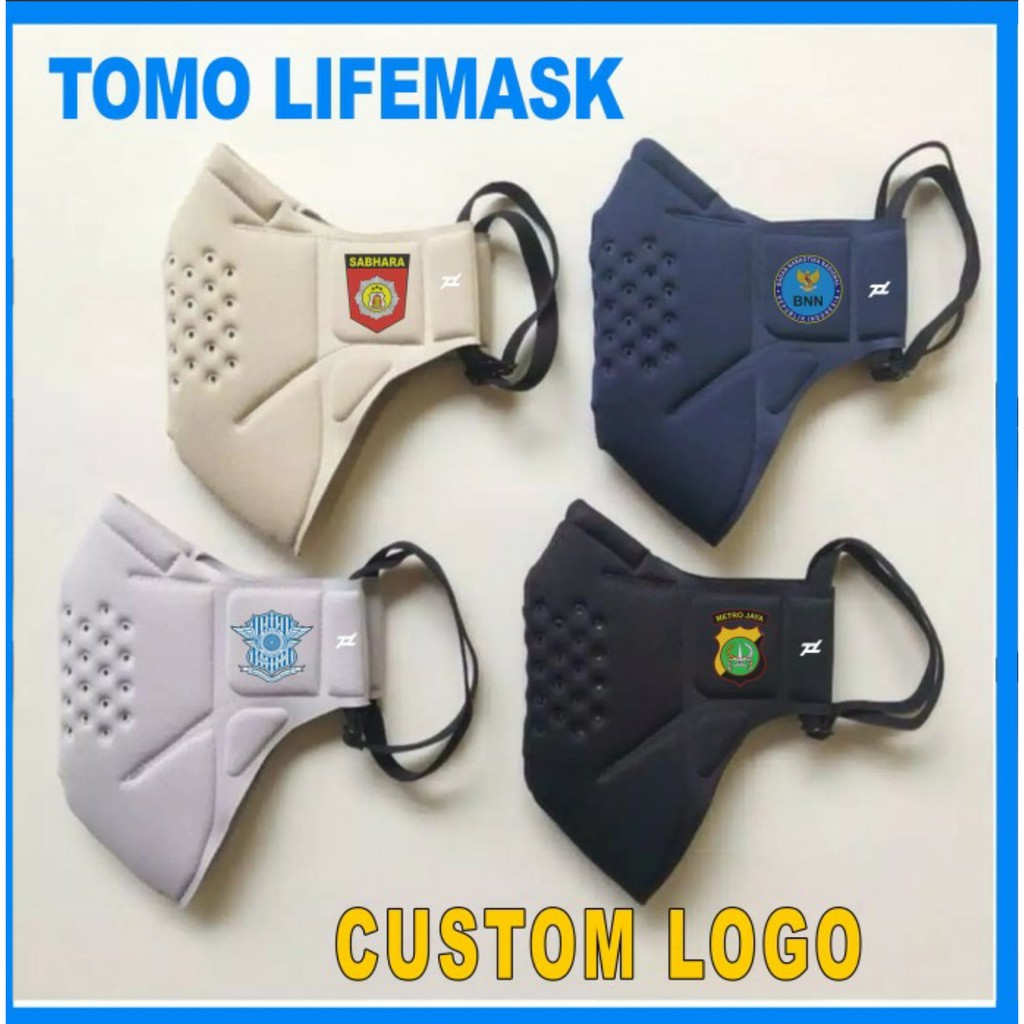 CUSTOM LOGO MASKER TOMO / MASKER JOKOWI / MASKER TOMO LIFEMASK FILTER N95 KARBON AKTIF