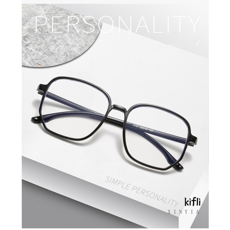 Anti Biru,Kacamata Korean,Design Square Besi,Frame Eyeglasses,Untuk Wanita/Pria
