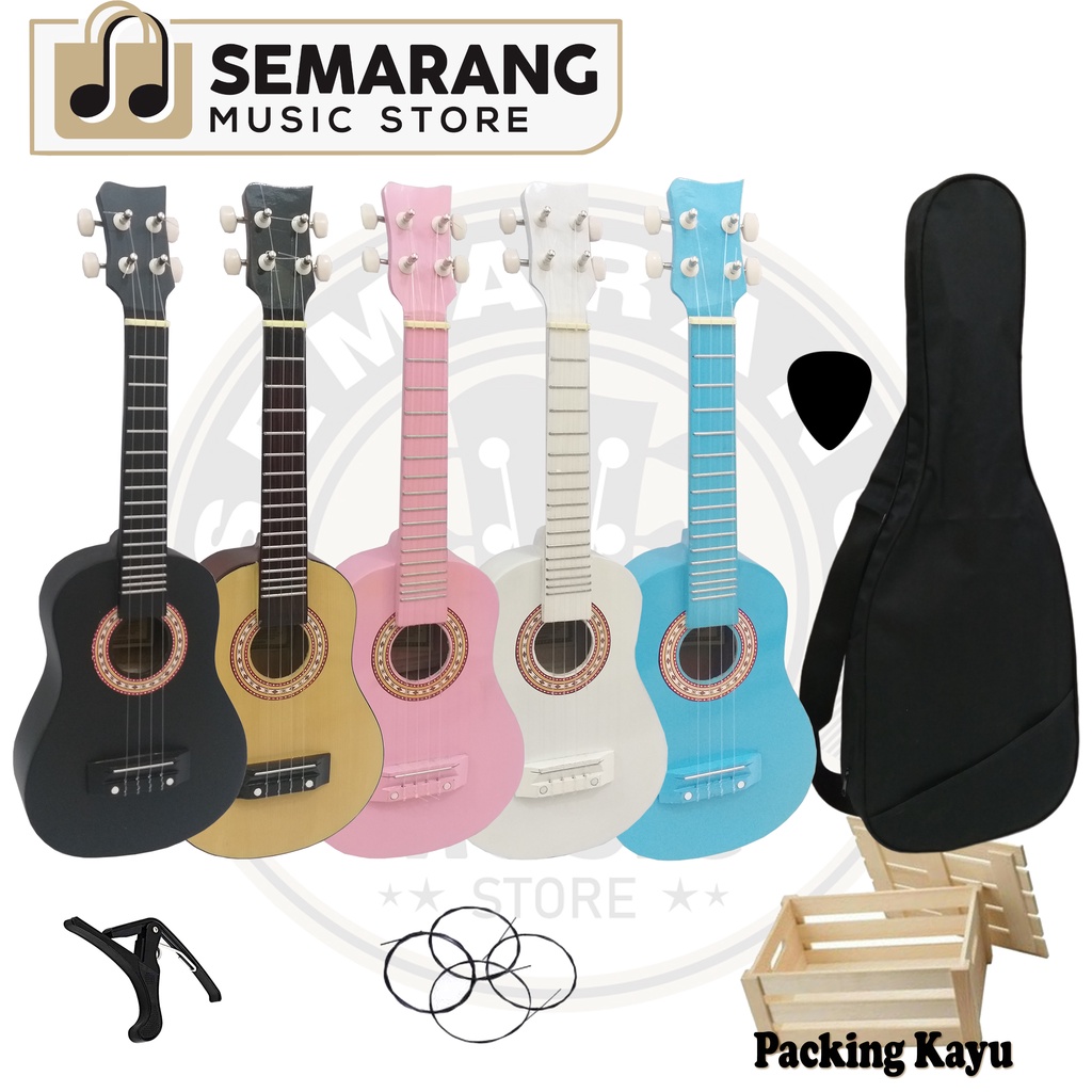 Ukulele Senar 4 Packing Kayu Banyak Bonus