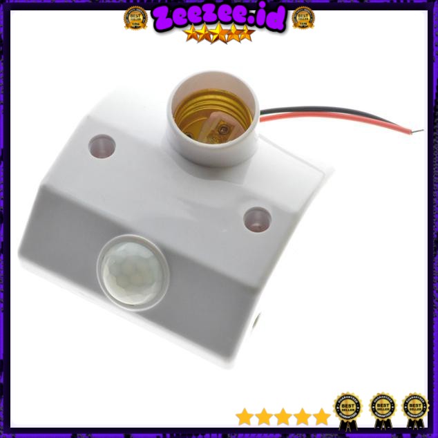 Mayitr Fitting Lampu Bohlam Socket E27 dengan Infrared Motion Sensor 60W - PIR-E27DZ-FX