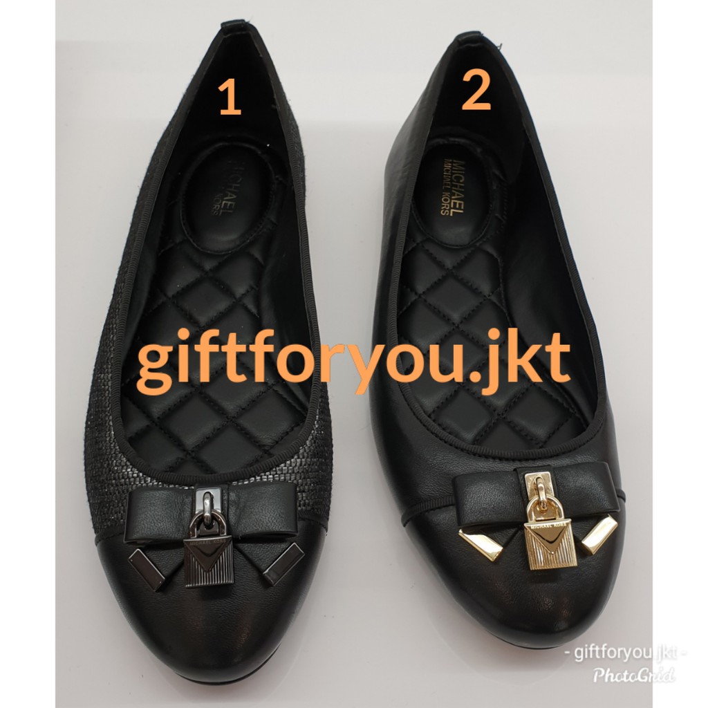 Michael Kors Sepatu Flat Wanita Alice Ballet Black Original