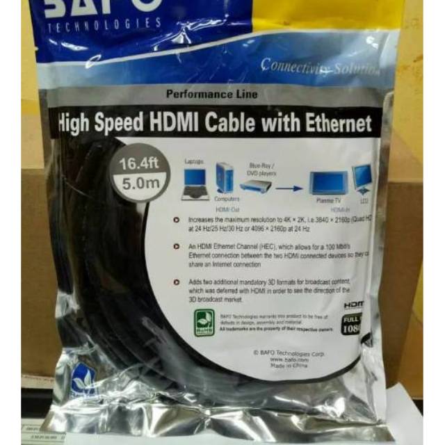 Bafo Kabel HDMI 5Meter Full HD High Speed