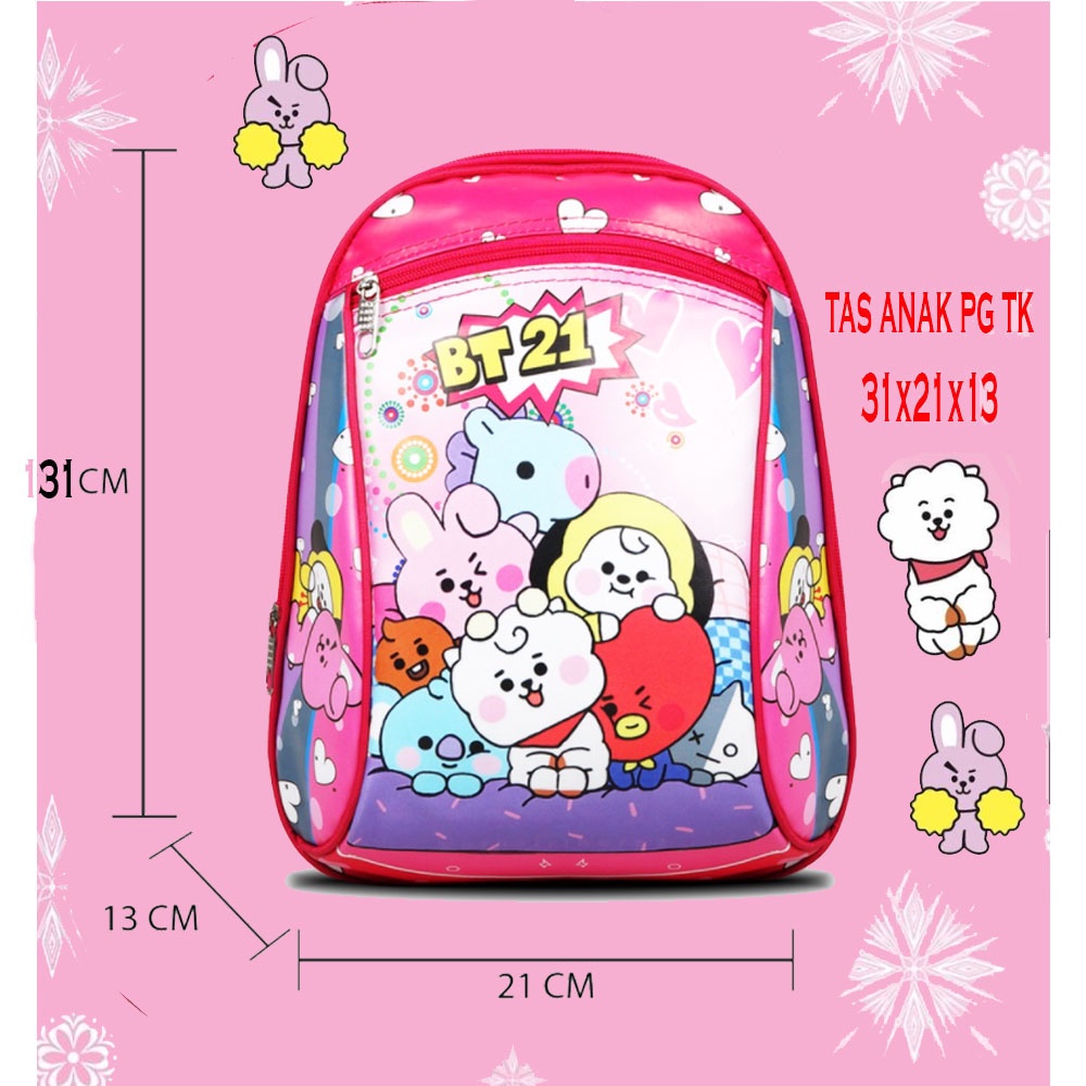 1 KG = 4 !! FREE ONGKIR  Tas Ransel Sekolah Anak PG BUNCIT karakter bus kekinian korea