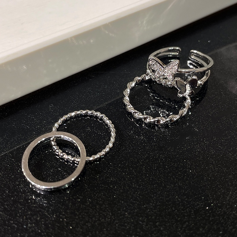 Set Cincin Butterfly Mewah Ringan Untuk Wanita