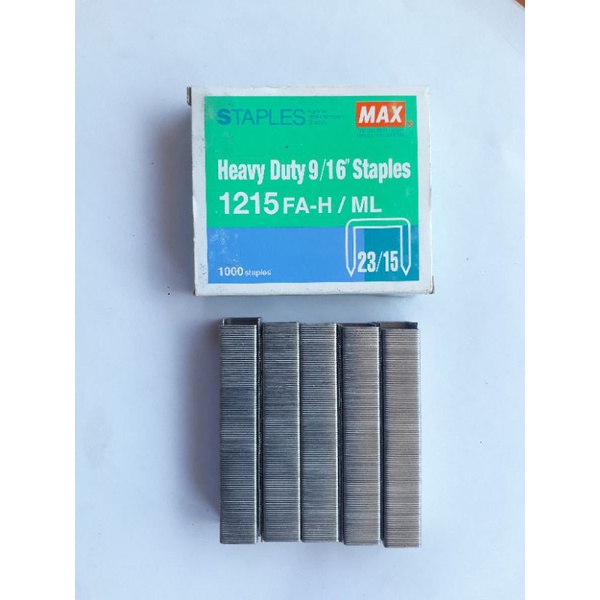

Sale MAX Staples Heavy Duty 9/16 1215 Refill Isi Ulang Stapler 23/15
