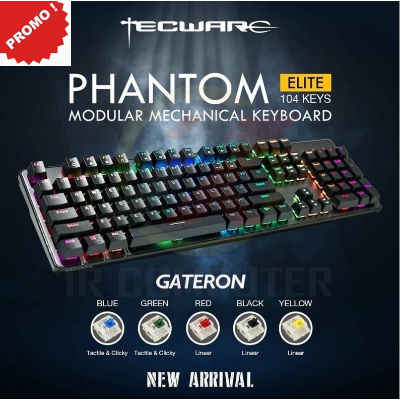 Tecware Phantom Elite 104 Fullsize RGB Gateron Mechanical Keyboard