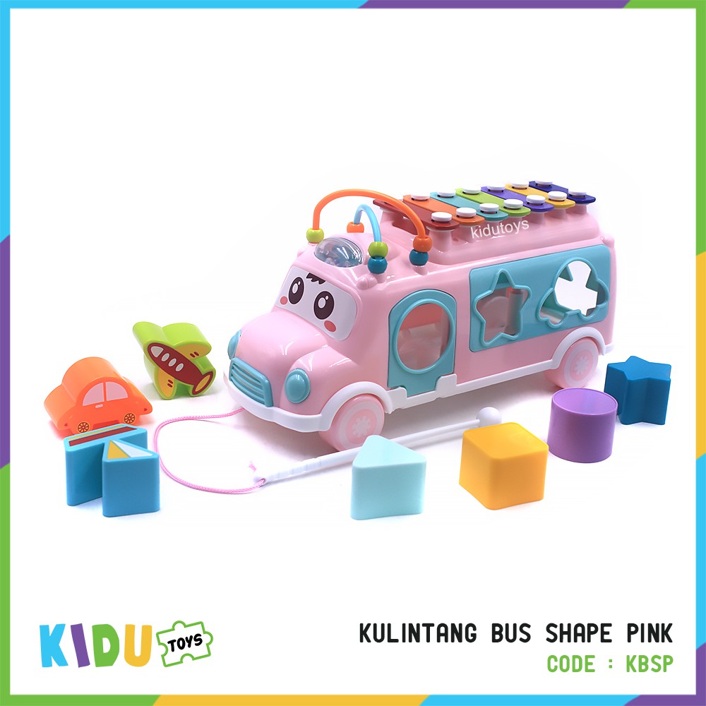 Mainan Anak Alat Musik Tradisional Kulintang Bus Shape Kidu Toys