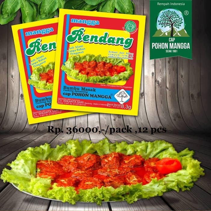 Jual Bumbu RENDANG Instan Padang - Untuk Daging Sapi Ayam dll - Kemasan